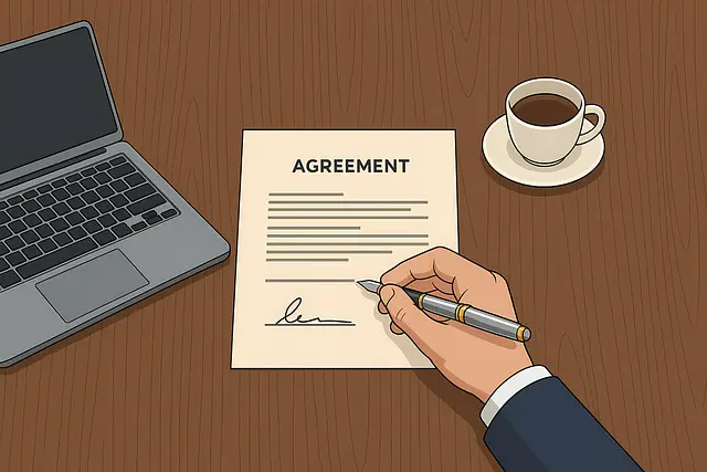 signing